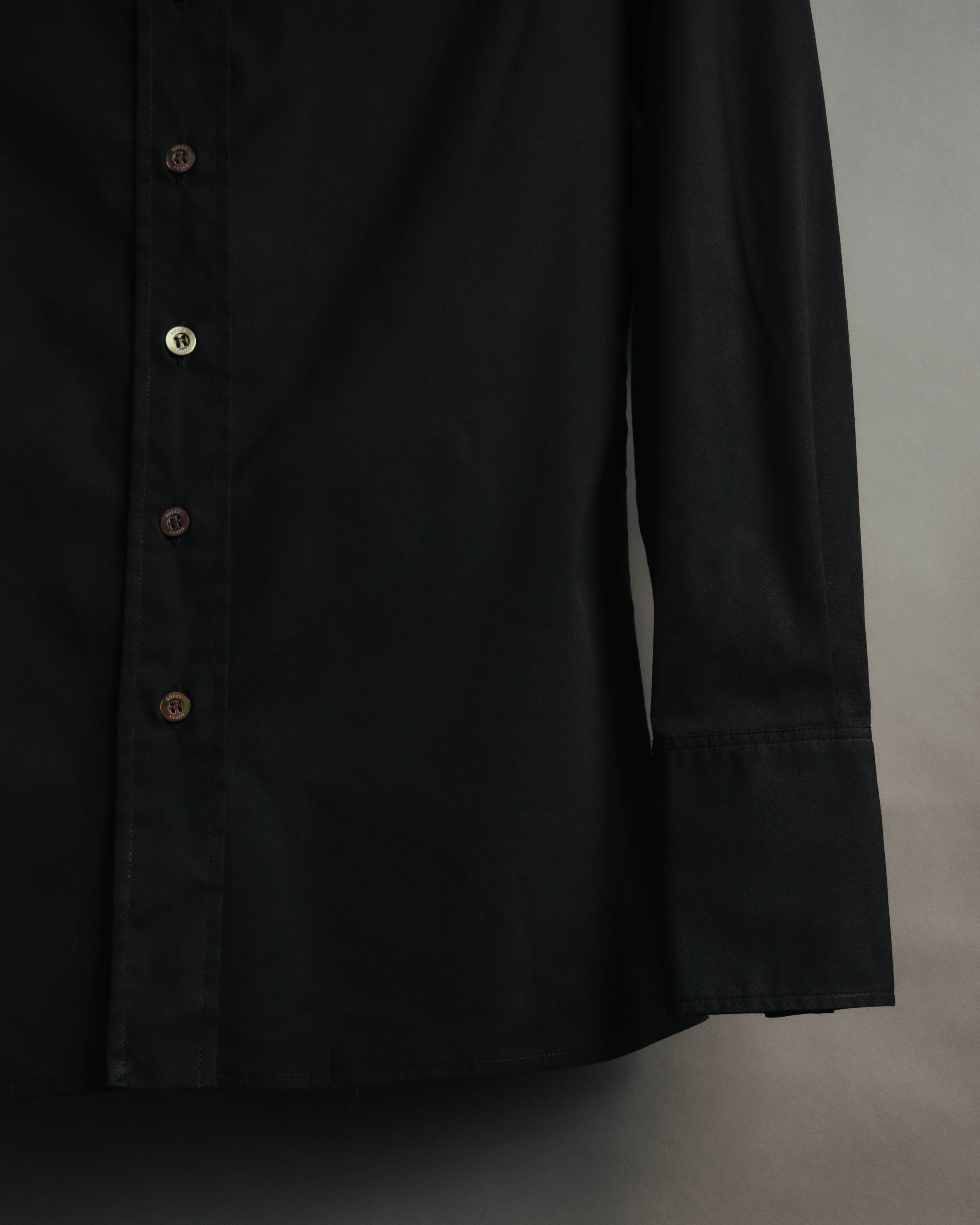 "GUCCI" 00's Black uniform long sleeve shirt