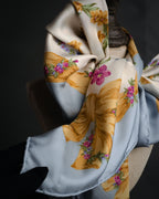“Christian Dior” 90’s Floral logo silk scarf