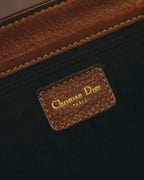 -SPECIAL- “Christian Dior” 2006-2007 Gaucho saddle leather two-way satchel