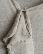 "Y's" Linen cotton mix ruffle design tank top