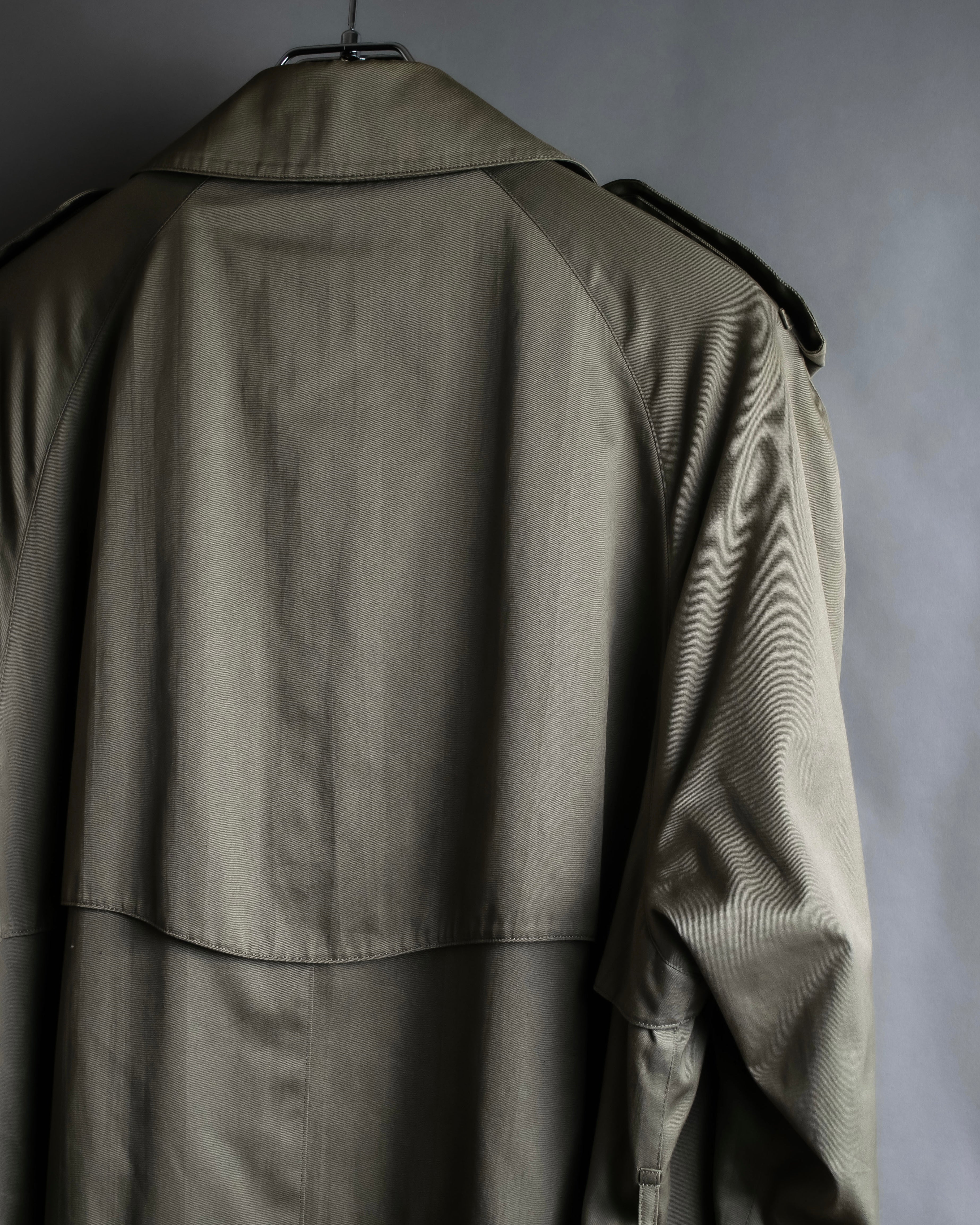 "Burberrys" Dark khaki belted trench coat