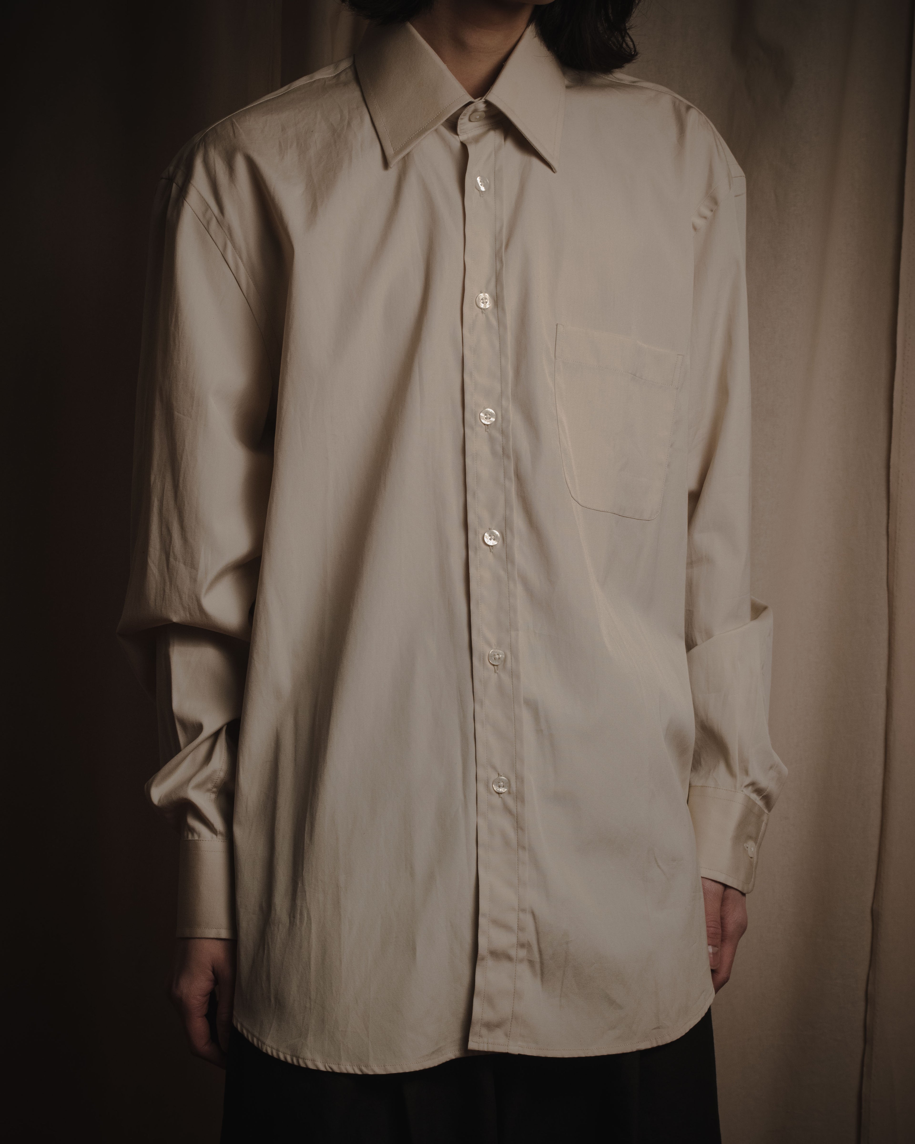 "Yves Saint Laurent" Late 90’s-early 00’s cotton broadcloth dress shirt