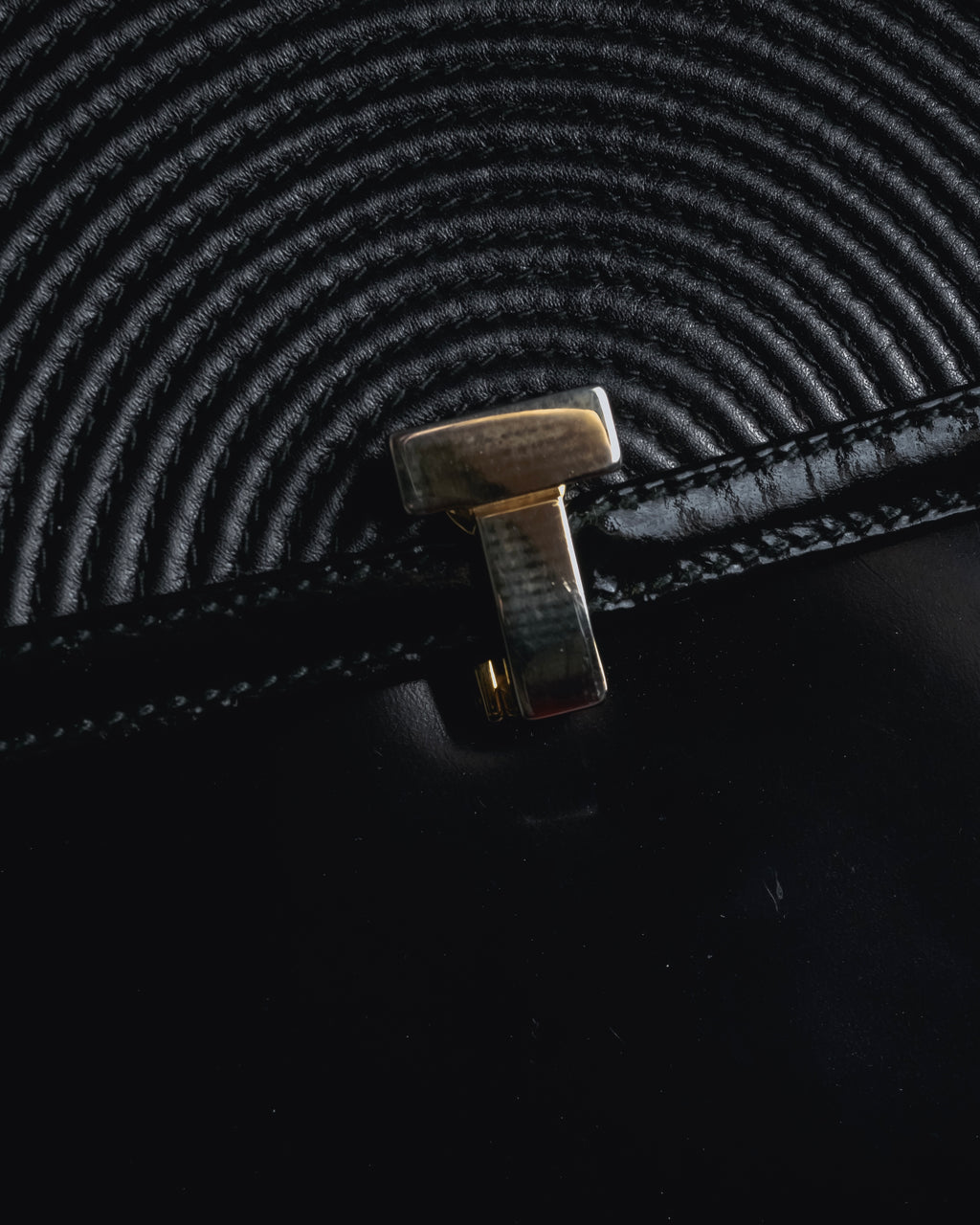 "Tiffany & Co." 80’s-90’s Structured ribbed leather top-handle bag