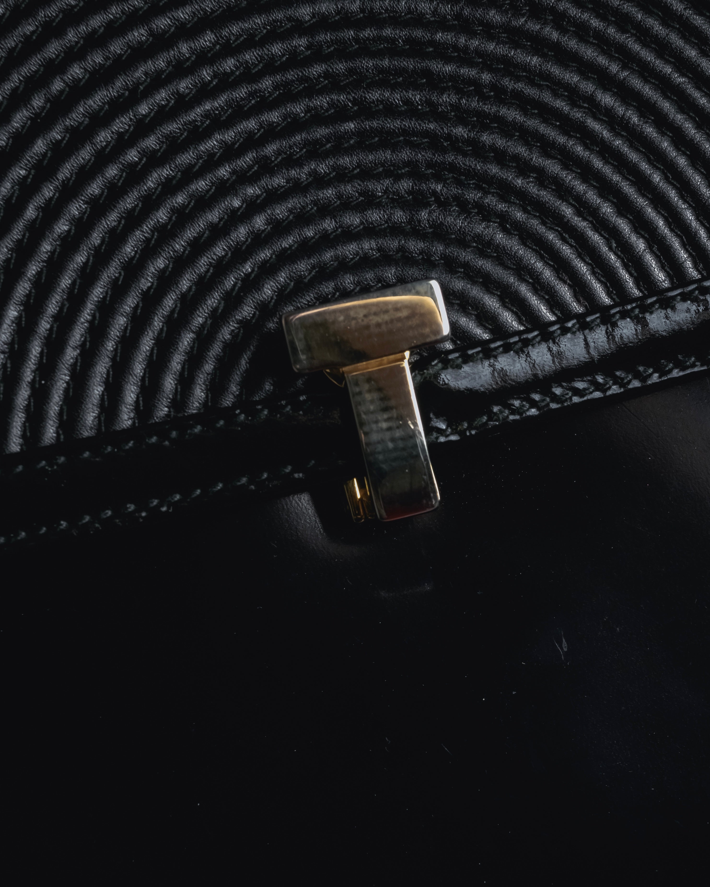 "Tiffany & Co." 80’s-90’s Structured ribbed leather top-handle bag