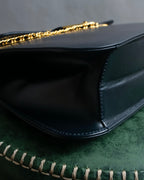 "Cartier" Sapphire rhinestone chain shoulder bag