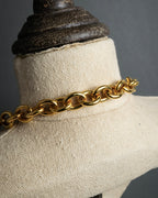 "CELINE" AVENUE MONTAIGNE 38 design gold necklace & belt