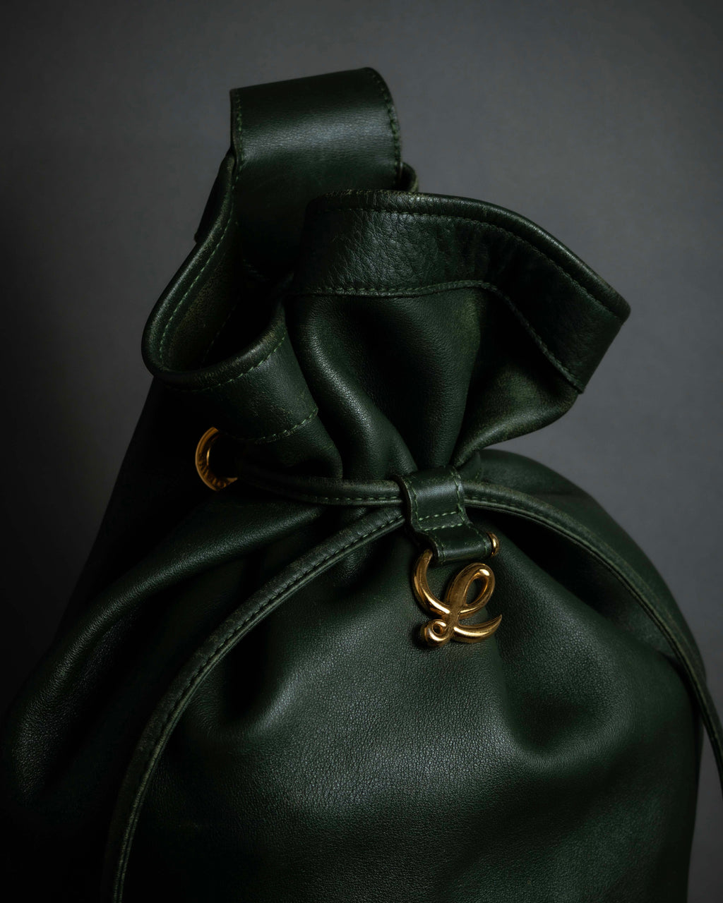 "LOEWE" Anton series drawstringsleather shoulder bag