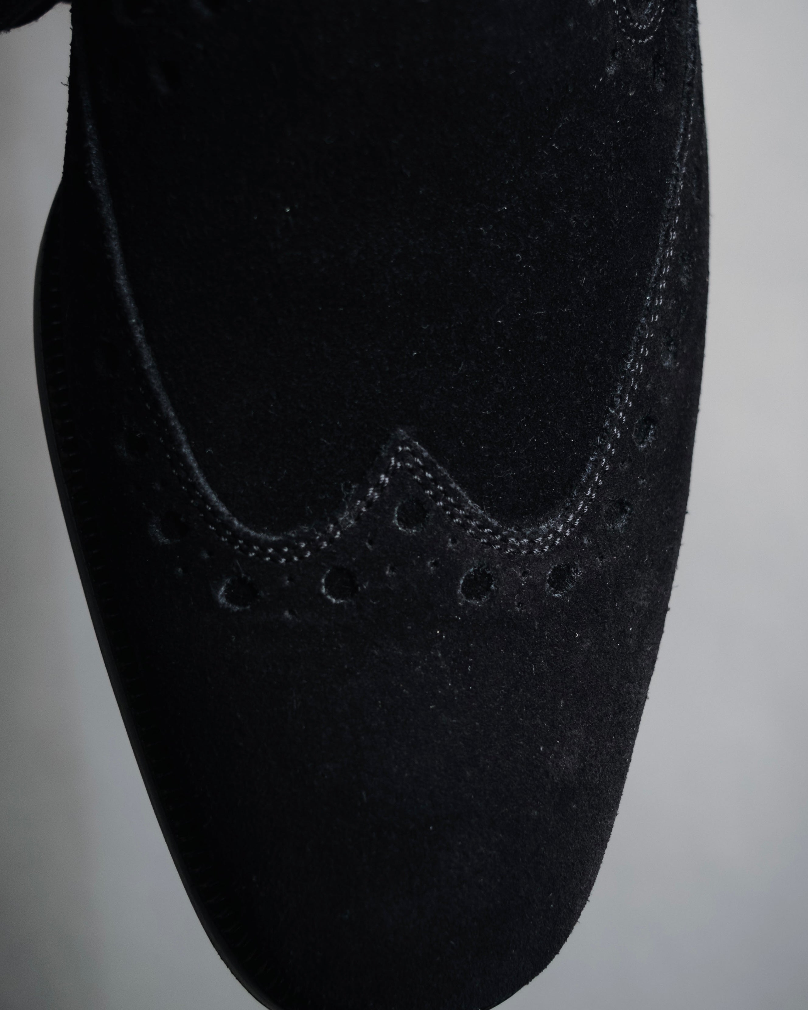 "Salvatore Ferragamo" 00’s-10’s Suede wingtip slip-on loafers