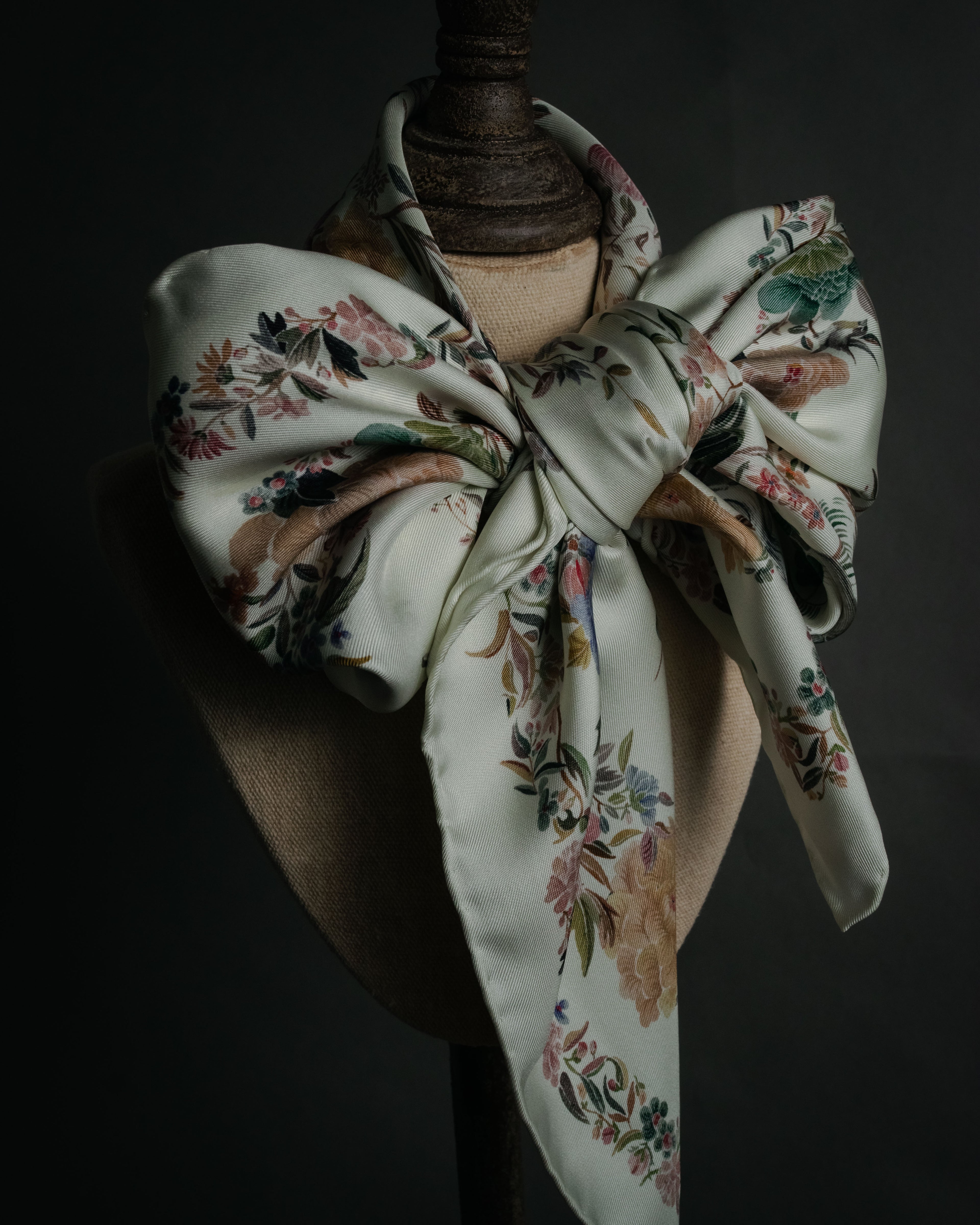 “Christian Dior” 2018– Botanical chinoiserie silk scarf