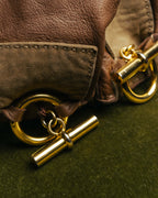 -SPECIAL- “HERMÈS” 80’s-90’s Chaine d’ancre leather gloves