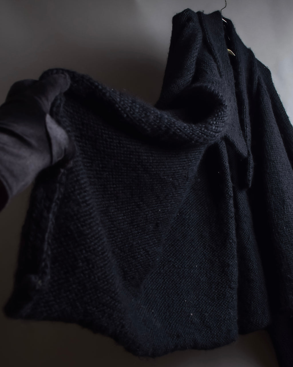 "YOHJI YAMAMOTO" 19AW Oversized cape knit cardigan