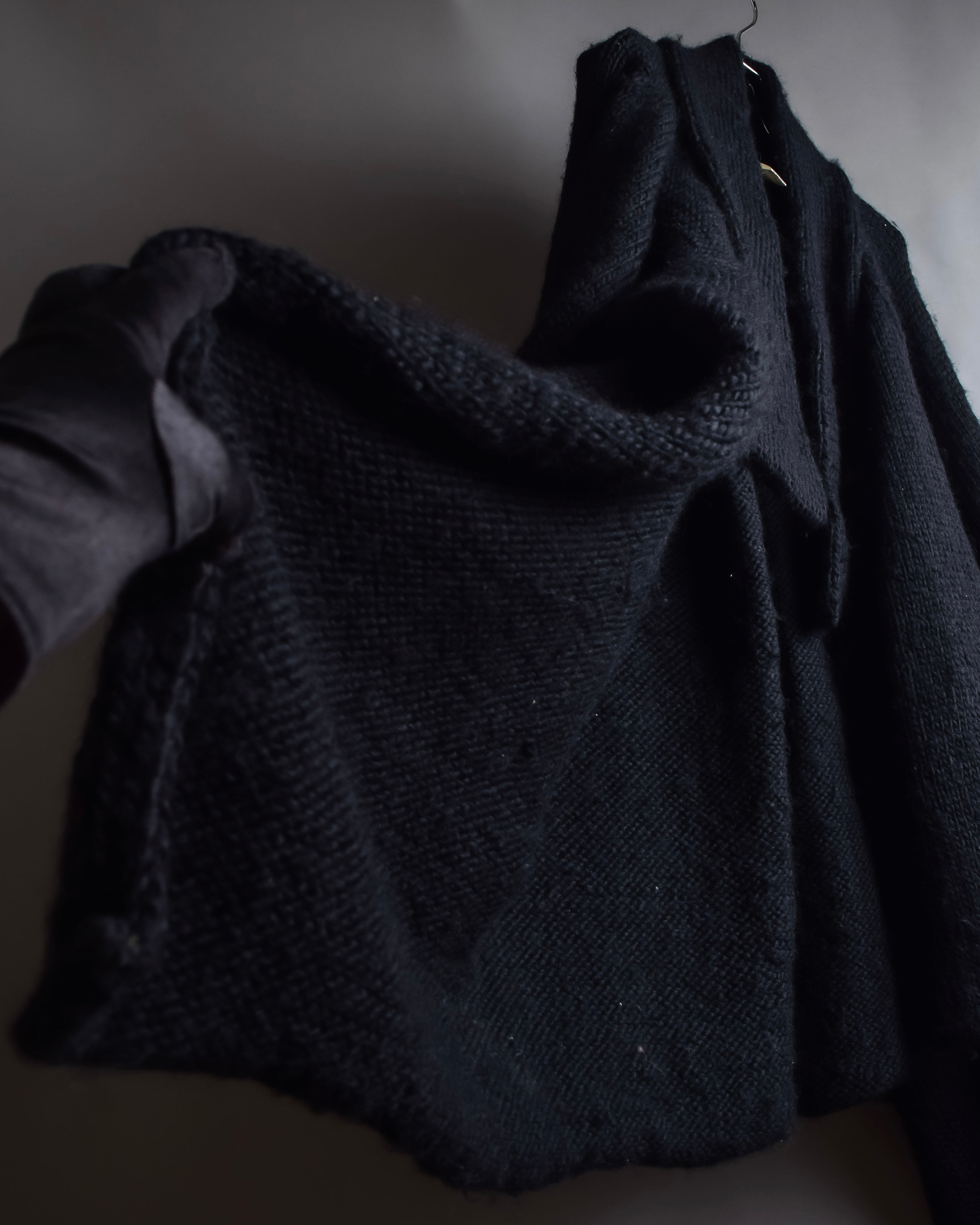 "YOHJI YAMAMOTO" 19AW Oversized cape knit cardigan