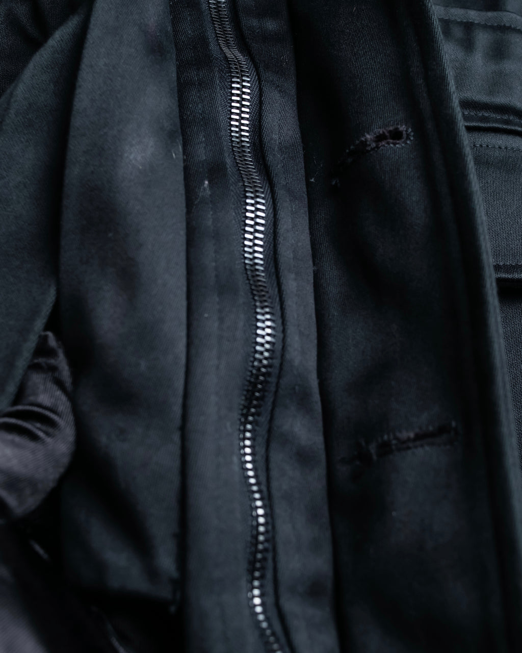 "BALENCIAGA" Glossy cotton military detail belted coat