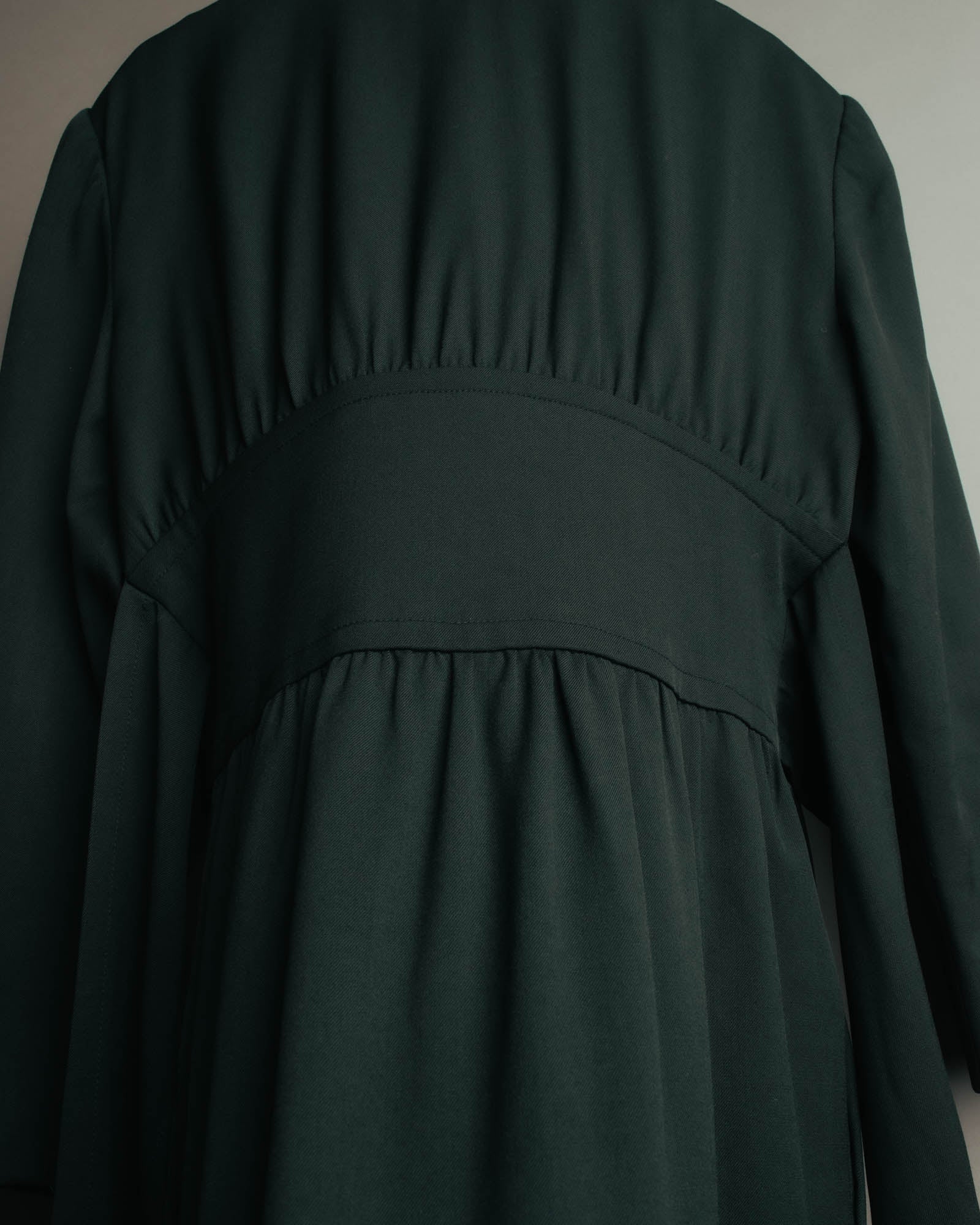 –SPECIAL– "CELINE" 80's Elegant belted double breasted long coat