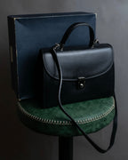 "BURBERRYS" Metal fittings design grain leather 2way bag