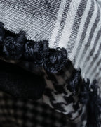 "Vintage houndstooth combination pattern large stole"