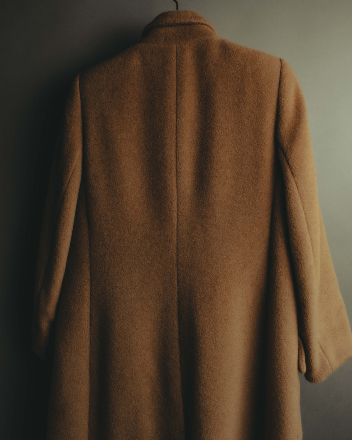 "VALENTINO MISS V" 80's-90's Camel hair single-breasted coat