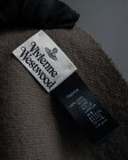 "Vivienne Westwood" Logo engraved wool long muffler