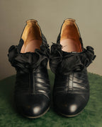 -SPECIAL- “CHANEL“ 2005-06 Paris-New York ruffle leather pumps