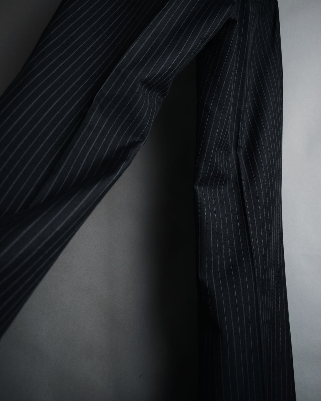 "GUCCI" 90’s-00’s signature hardware pinstripe wool slacks