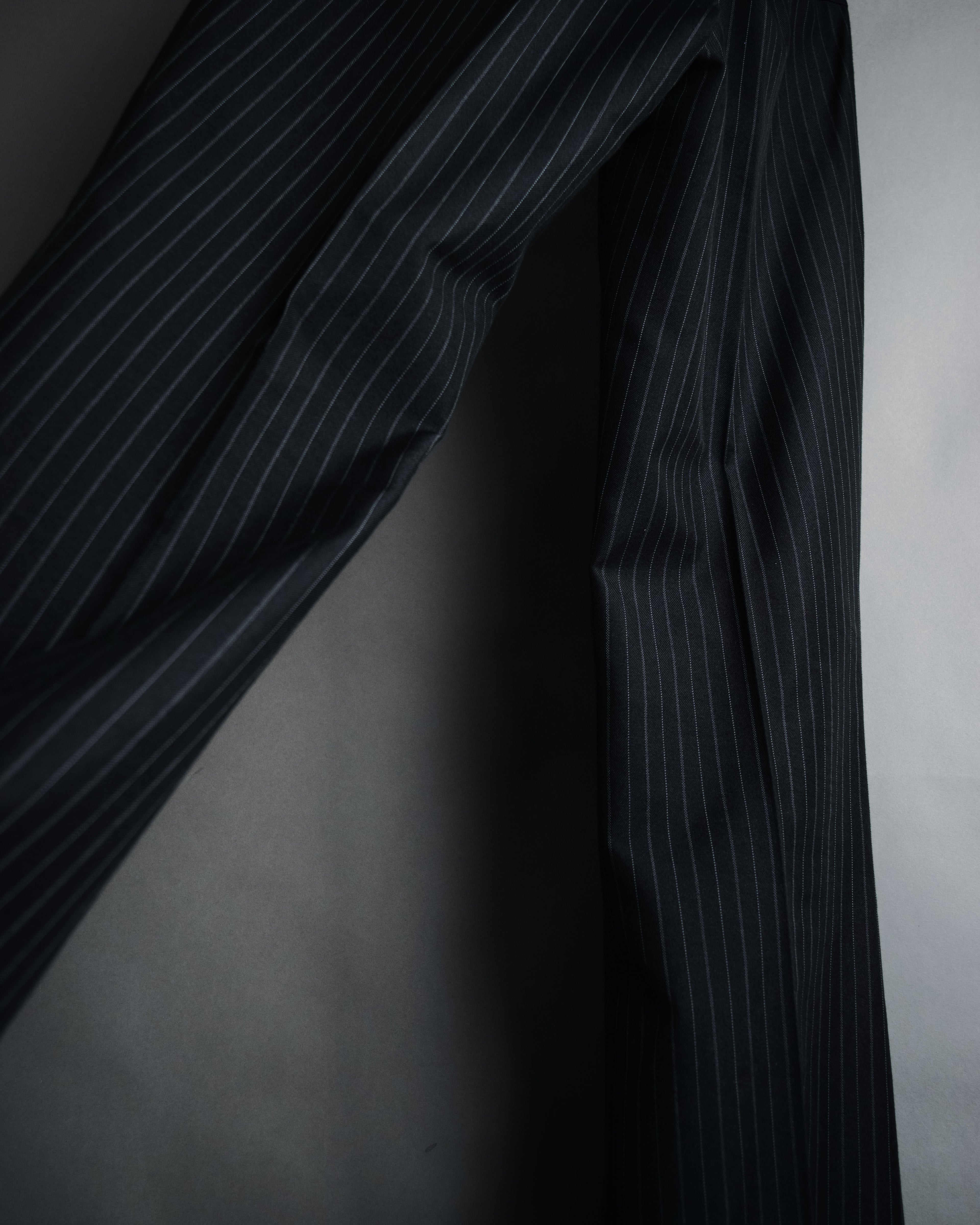 "GUCCI" 90’s-00’s signature hardware pinstripe wool slacks