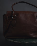 "JIL SANDER" 90’s-00’s Functional pocket leather satchel bag