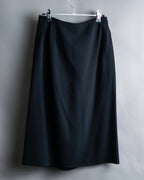 "HERMES" Button detailed flared midi skirt