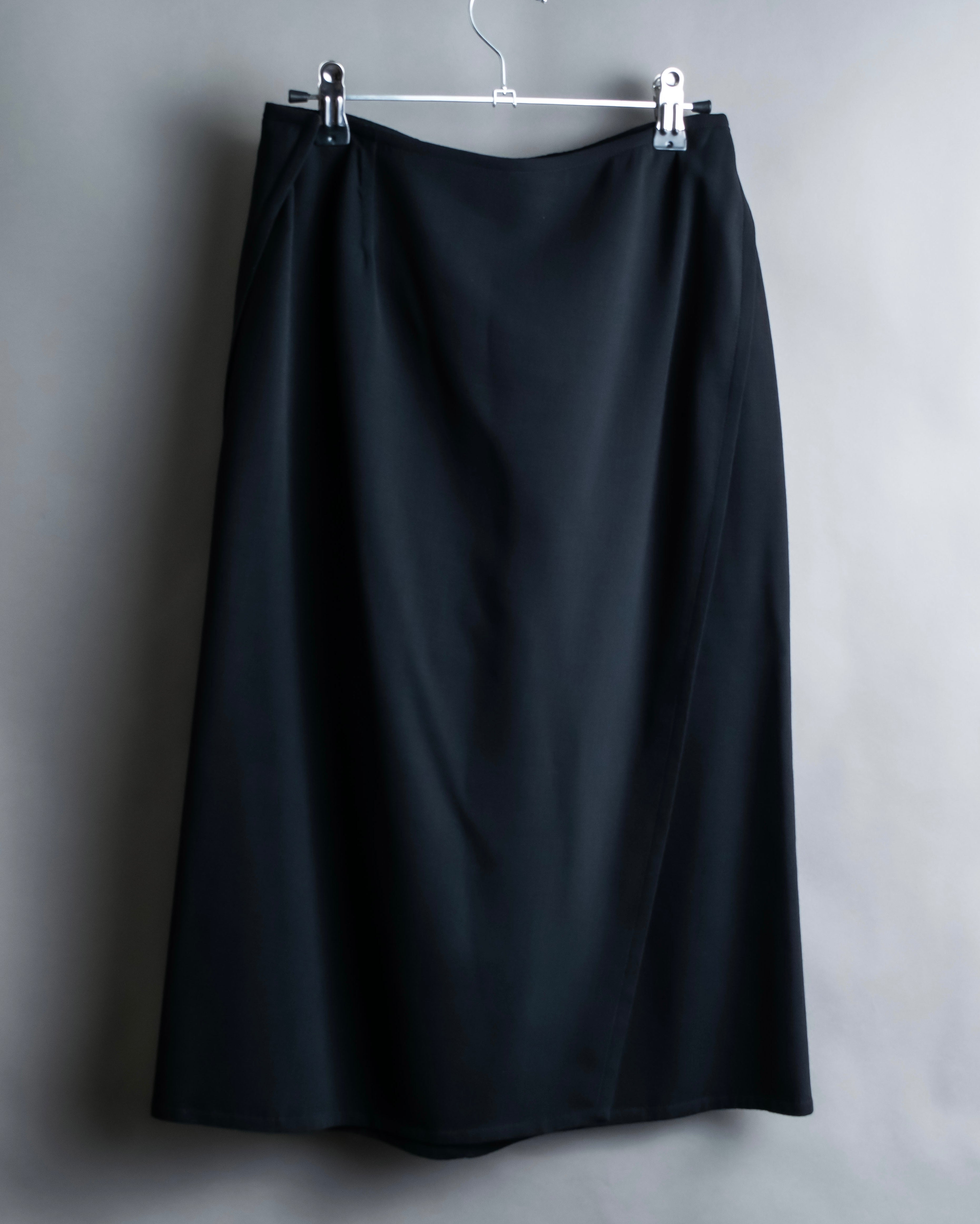 "HERMES" Button detailed flared midi skirt