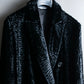 "EMPORIO ARMANI"  Dimensional wave pattern velour like chester coat