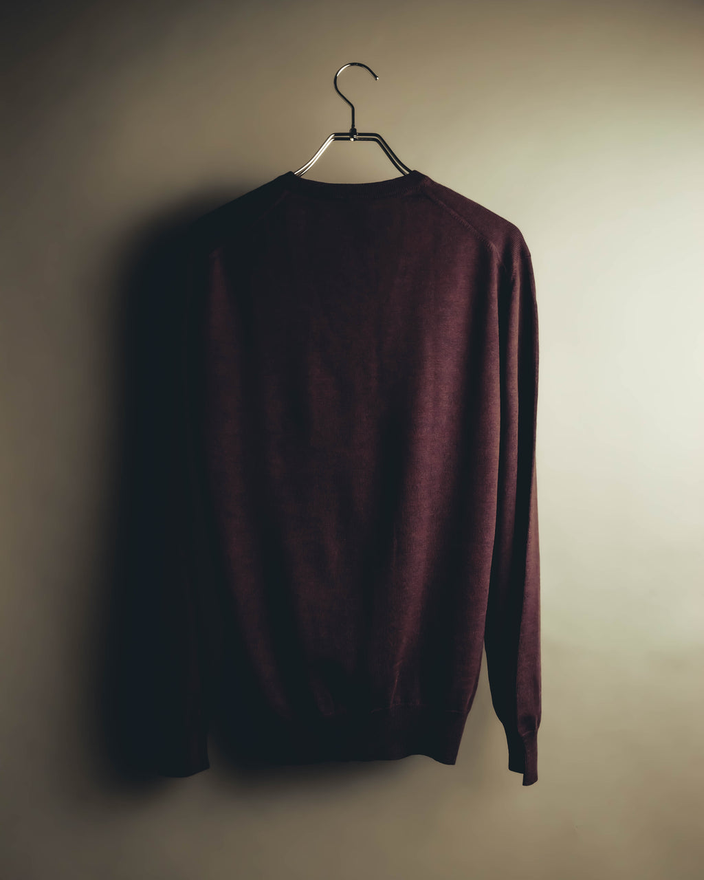 "GUCCI" 90's-00's Deep burgundy v-neck knit sweater