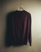 "GUCCI" 90's-00's Deep burgundy v-neck knit sweater