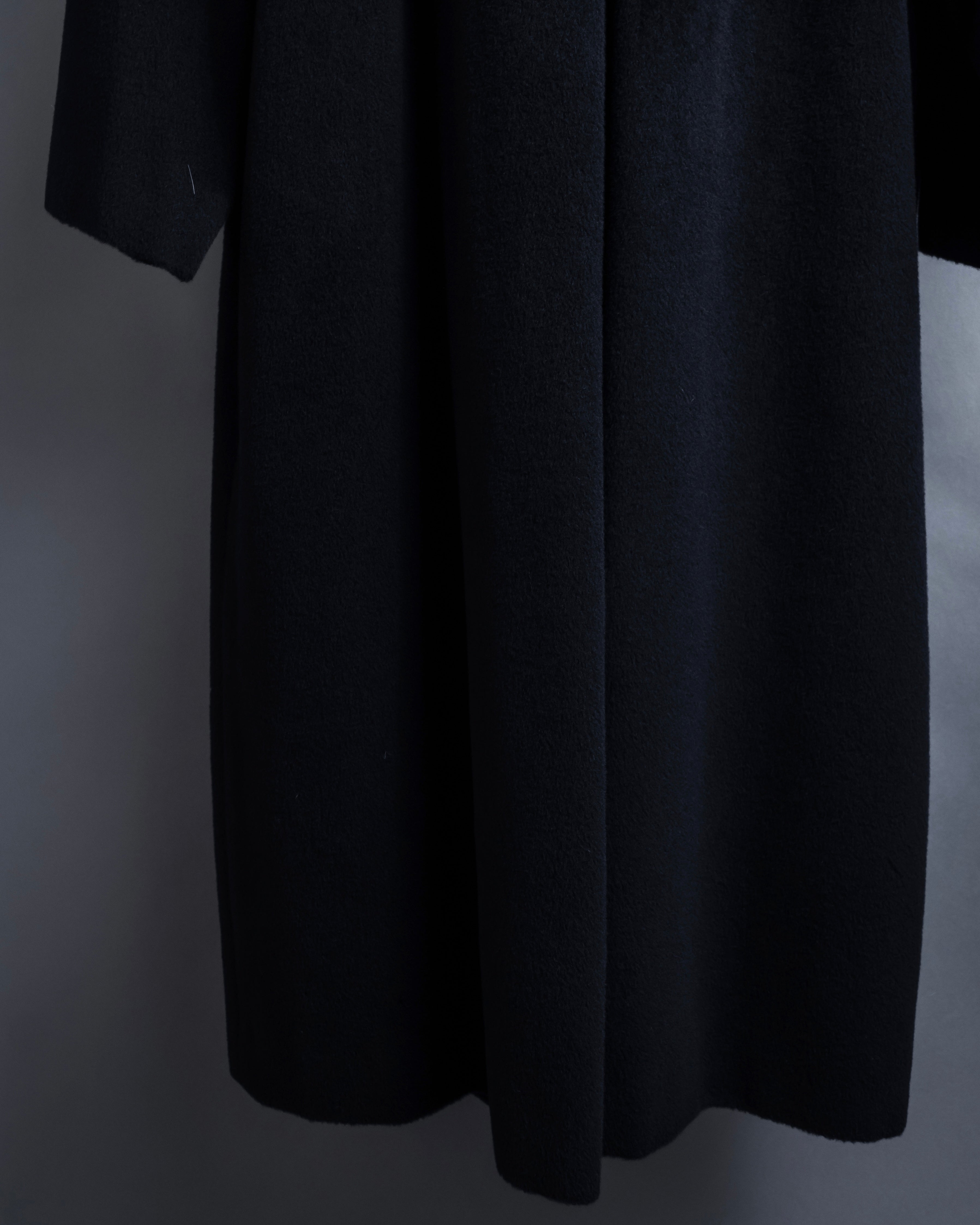 "allegri" Crossover design 2-way collar wool coat