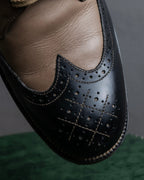 "KATHARINE HAMNETT" Wingtip design bicolor leather shoes