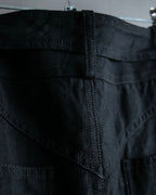 "HERMES" Belted button design linen skirt