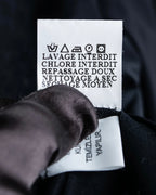 Vintage double zip ribbon flower design sheer jacket