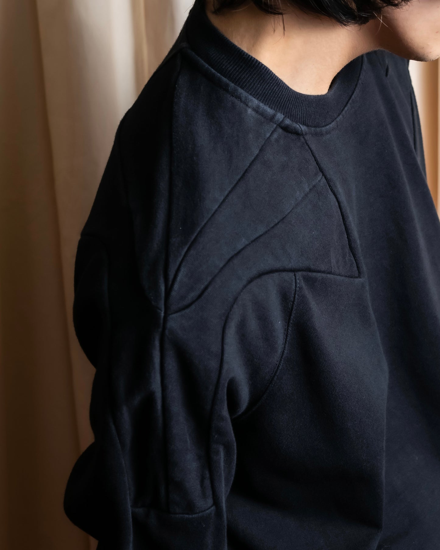 "Rick Owens" 21SS shoulder cutting designed sweatshirt