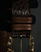 “BALENCIAGA” 2018’s- Archive-inspired spiral buckle belt