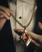 –SPECIAL– “Yves Saint Laurent”
80’s-90’s Sculptural red stone statement necklace