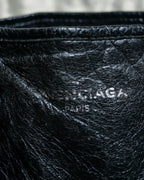 “Balenciaga”  navy cavas xs hand bag