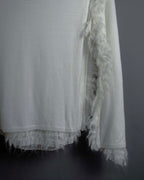 "COMME des GARCONS" 18AW layered mesh design fringe thick knit