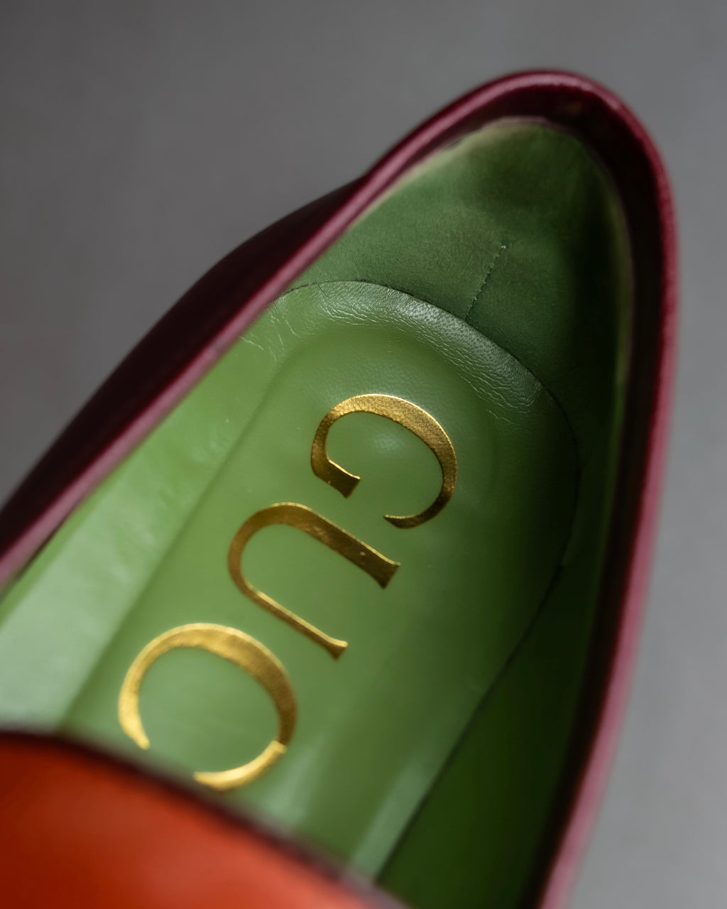 "GUCCI" Multicolor horsebit design heeled loafers