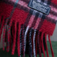 "BURBERRYS" 100% cashmere traditional check pattern fringe design muffler