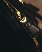 -SPECIAL- “Salvatore Ferragamo“ 90's-00's Gancini pony hair and leather dual-way boston bag