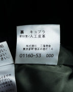 "BURBERRY" Leather switching design check tweed coat