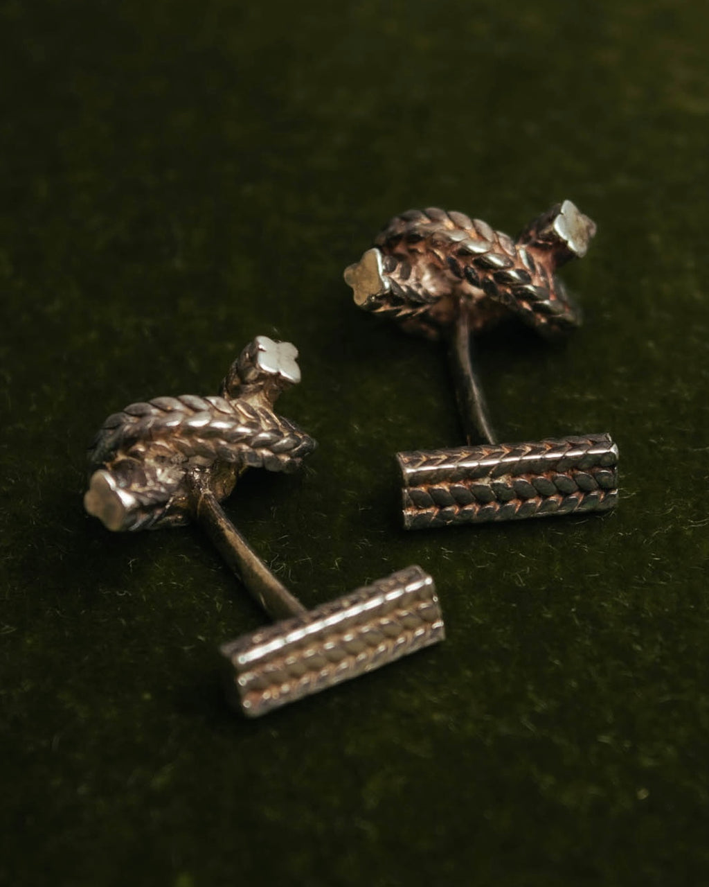 "Hermès" 70's-90's Vintage rope knot cufflinks