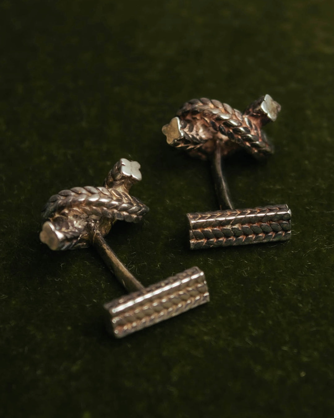 "Hermès" 70's-90's Vintage rope knot cufflinks