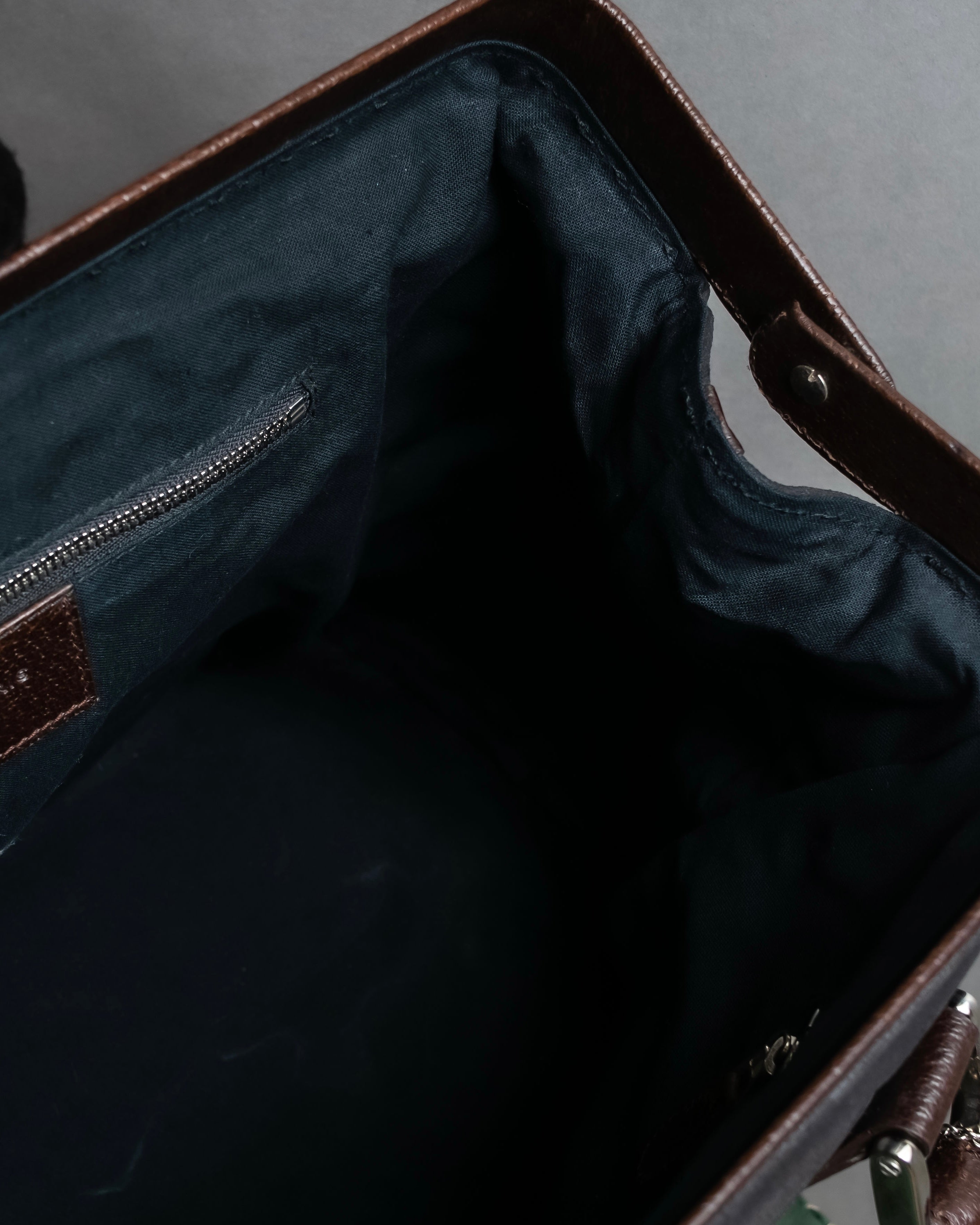 "BALENCIAGA" Circle lock design leather doctor bag