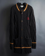 "Vivienne Westwood" Orb logo engraved cable knit cardigan