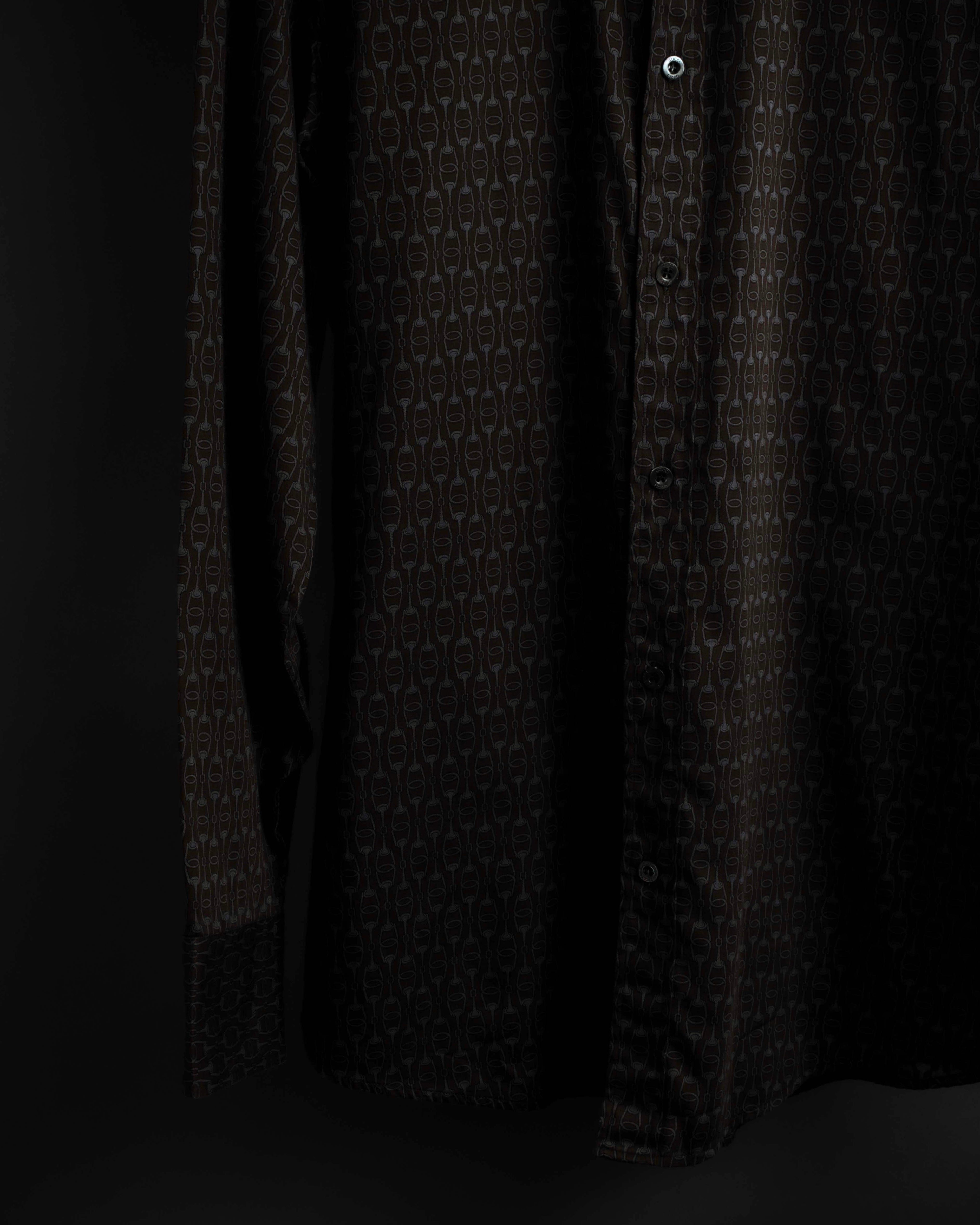 "GUCCI" Horsebit pattern shaped shirt