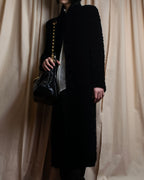 "GIORGIO ARMANI" Stand collar velour long coat